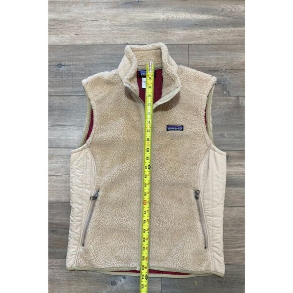 Patagonia Synchilla Women's Size M Beige Polyester Full Zip Retro X Vest 23080 - Picture 5 of 8